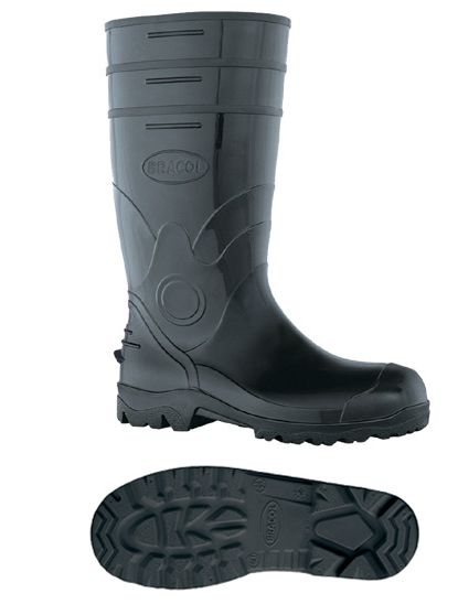 BOTA PVC CANO LONGO PRETA